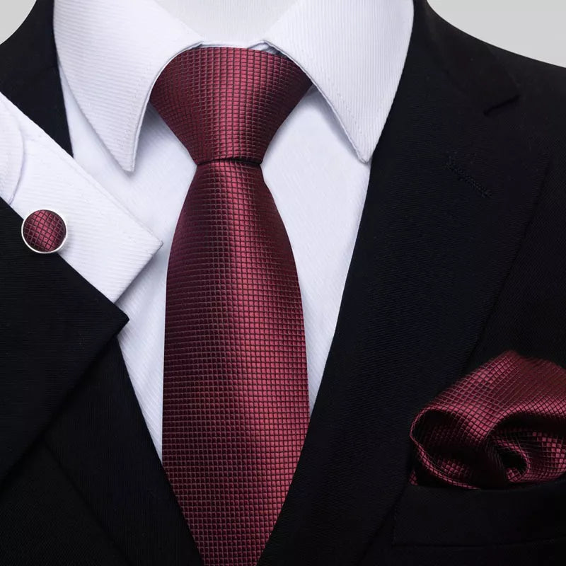 set de corbata y mancuernillas para hombre