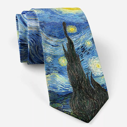 corbata arte Noche Estrellada